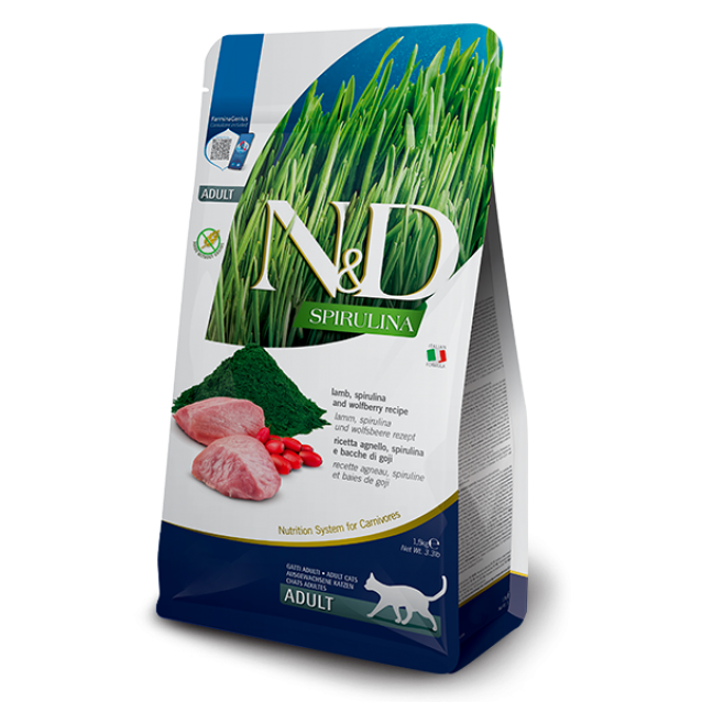 Farmina N&D Spirulina Feline Adult Lamb 1,5kg